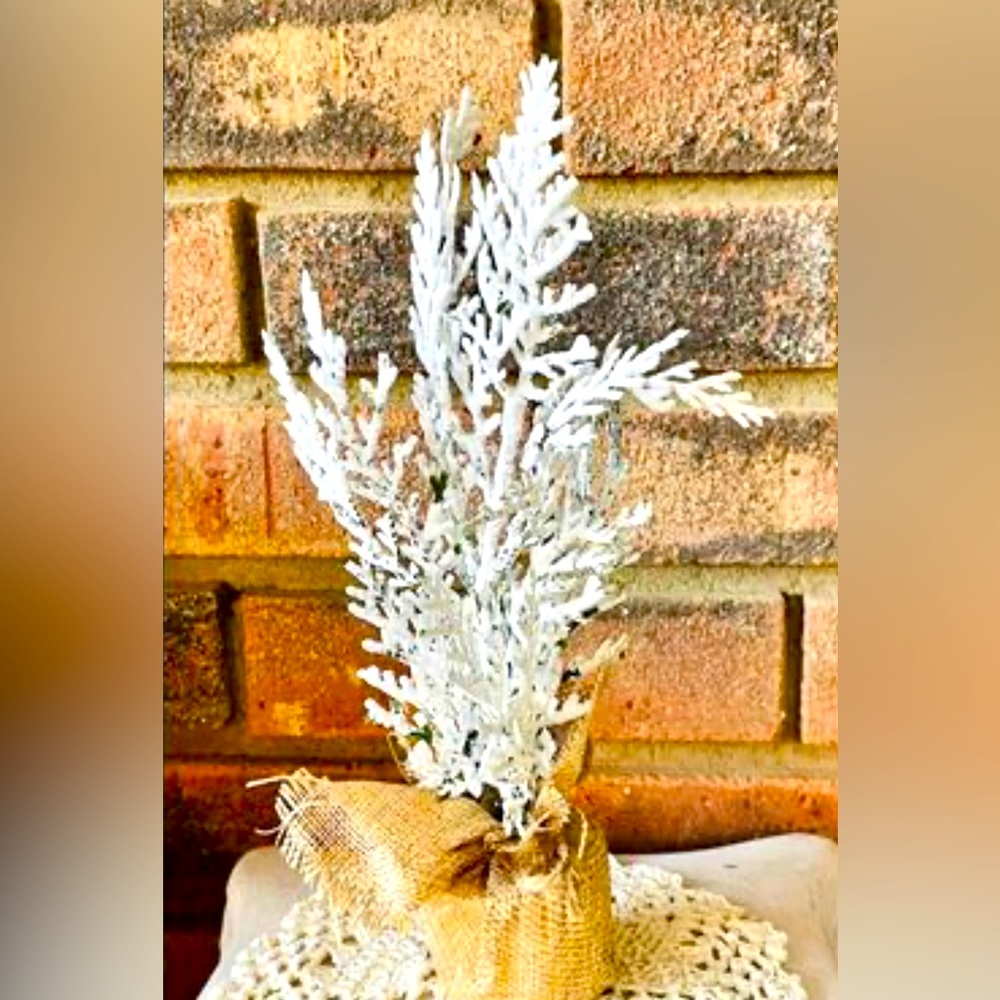*Frosty Artificial Cedar Tree, 10”